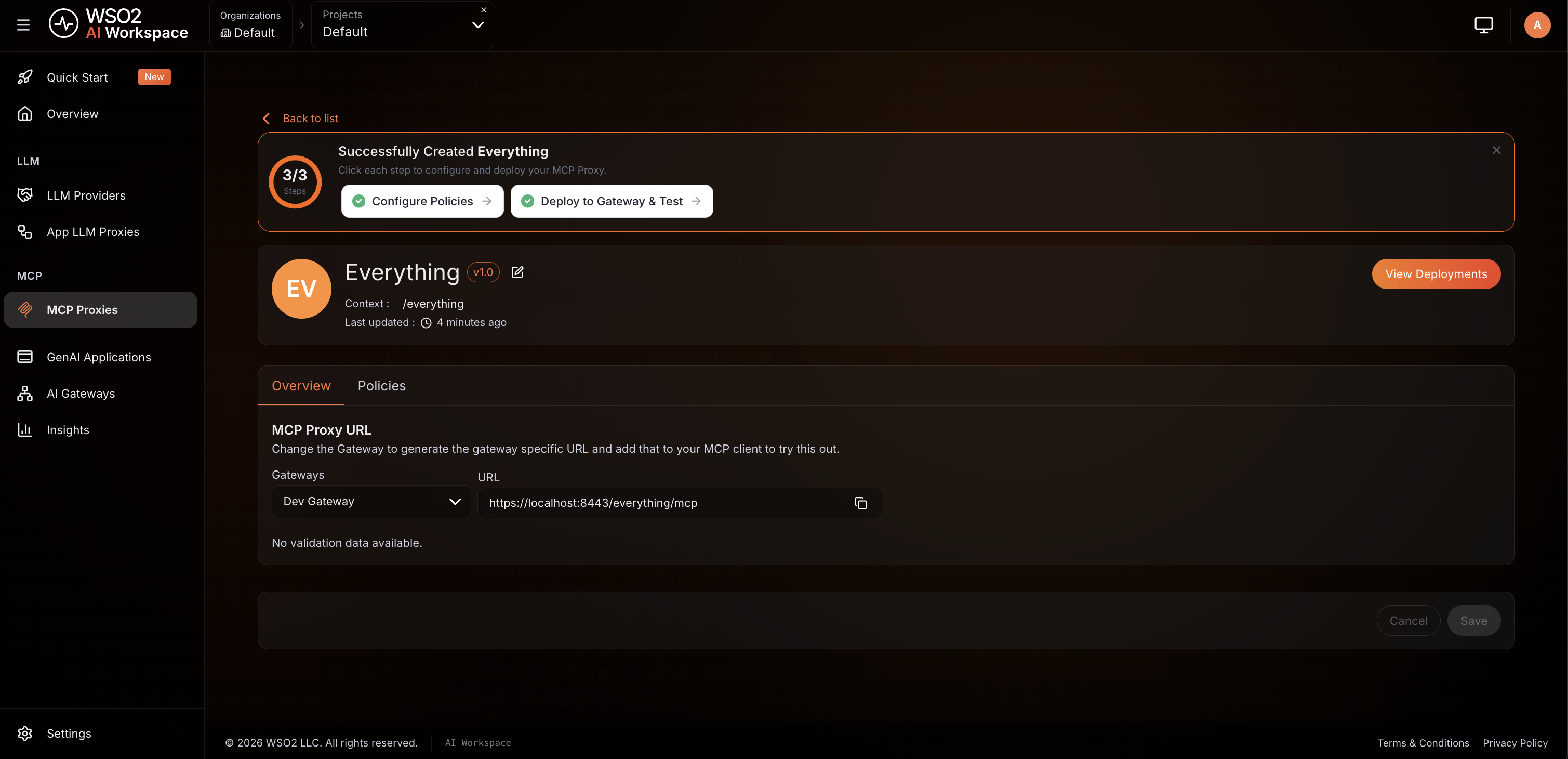 MCP Proxy synced from the gateway to the AI Workspace