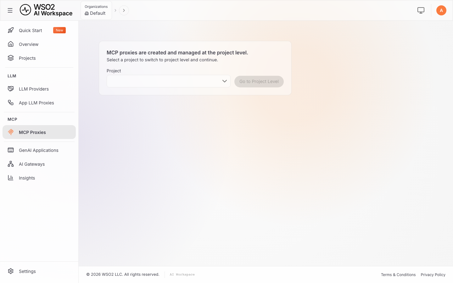 Select project