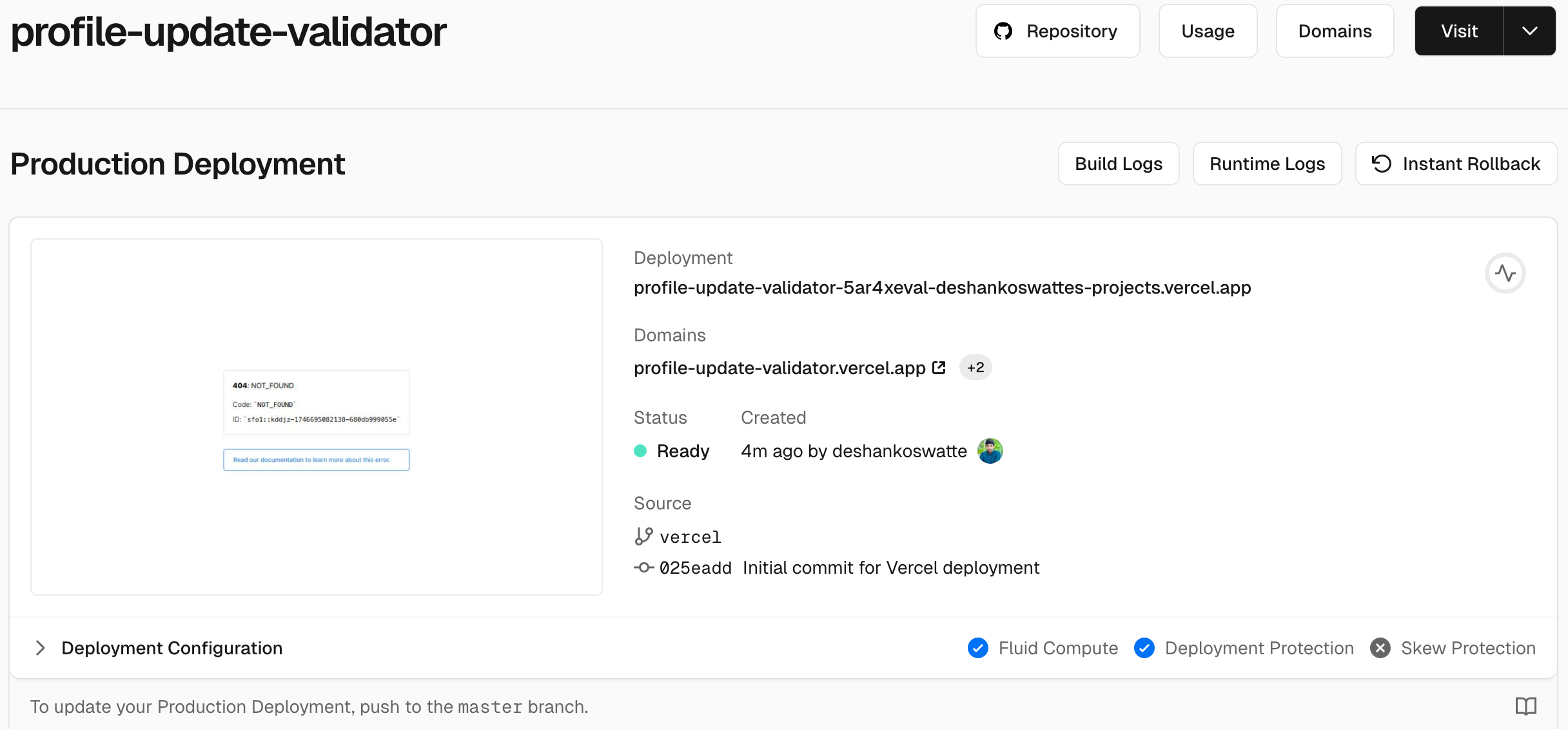 Vercel Deployed Project
