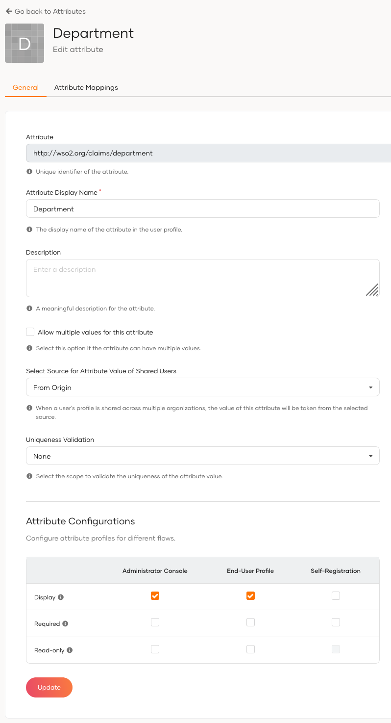 Attribute Configurations