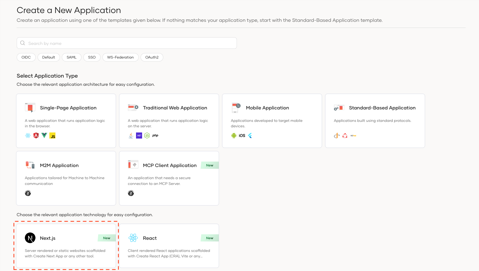 Select Traditional Page Application
