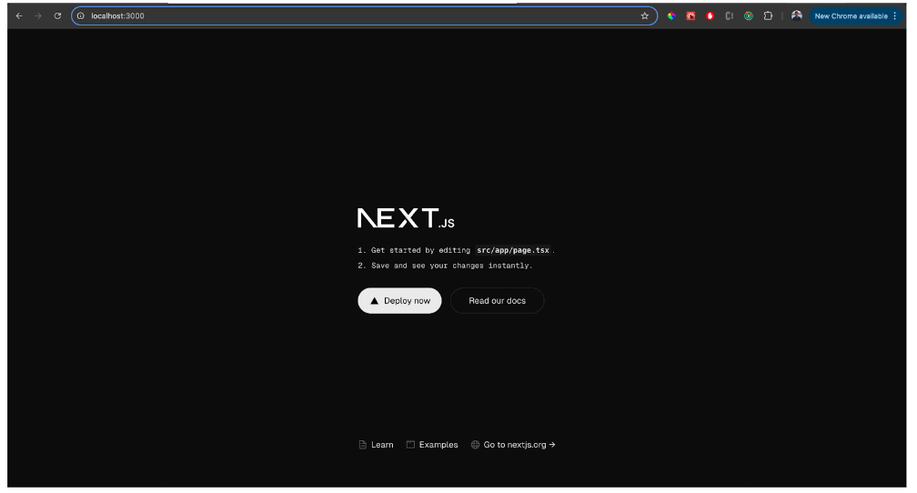 Navigate to localhost