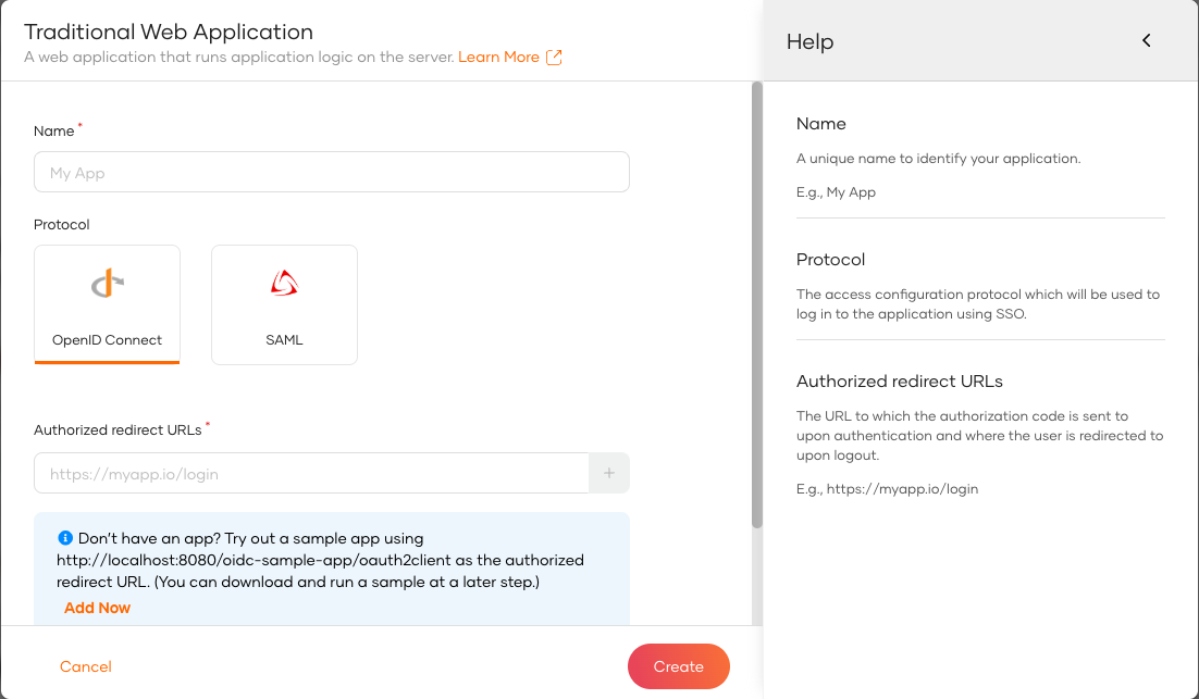 Register a new application