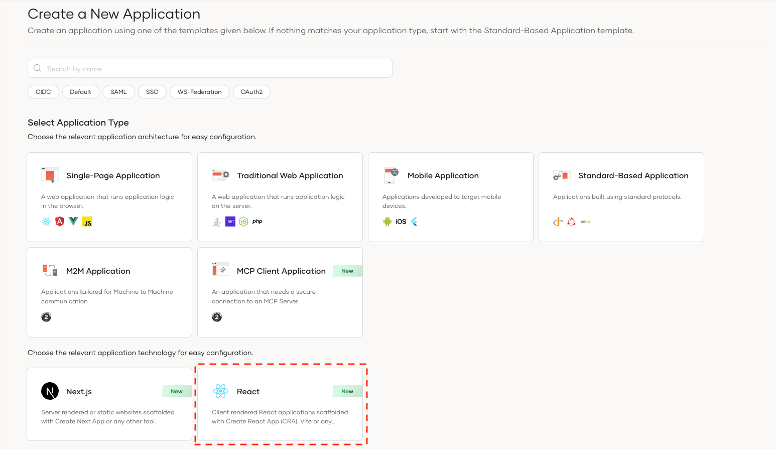 Select Single Page Application
