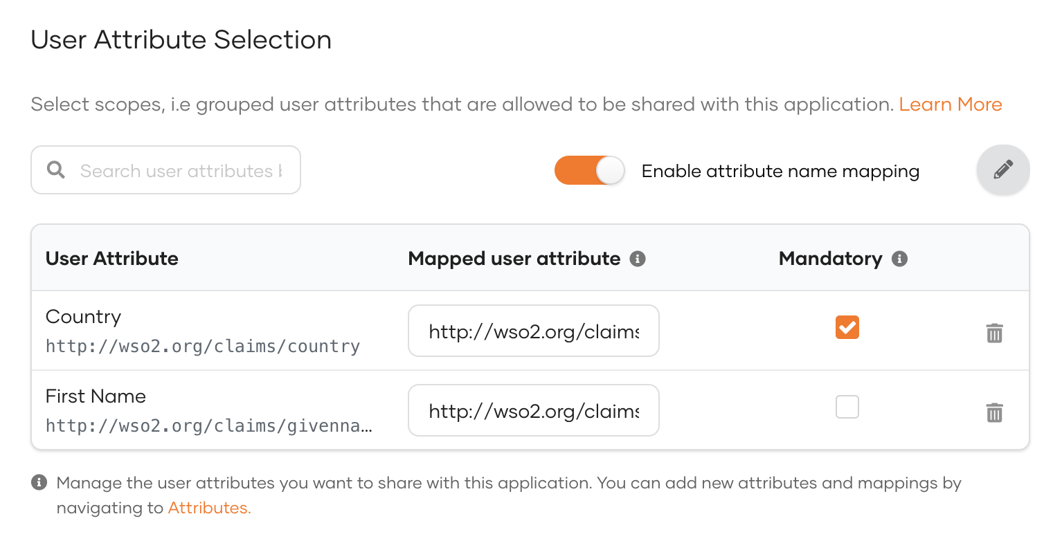 Add mandatory user attributes in Asgardeo