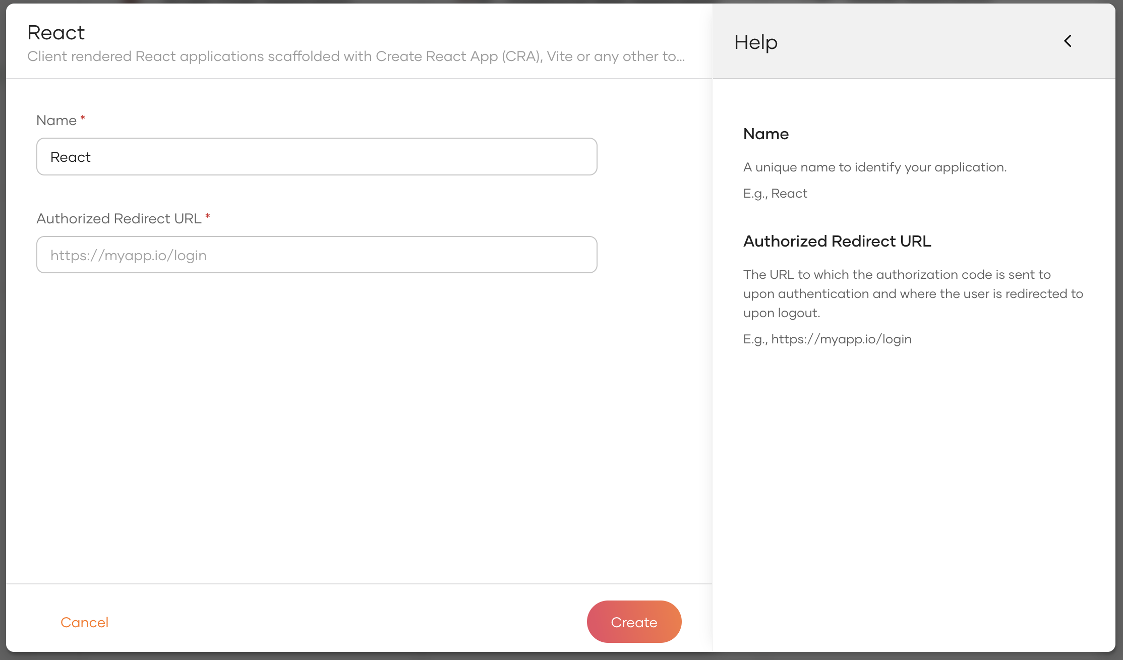 Create a React application