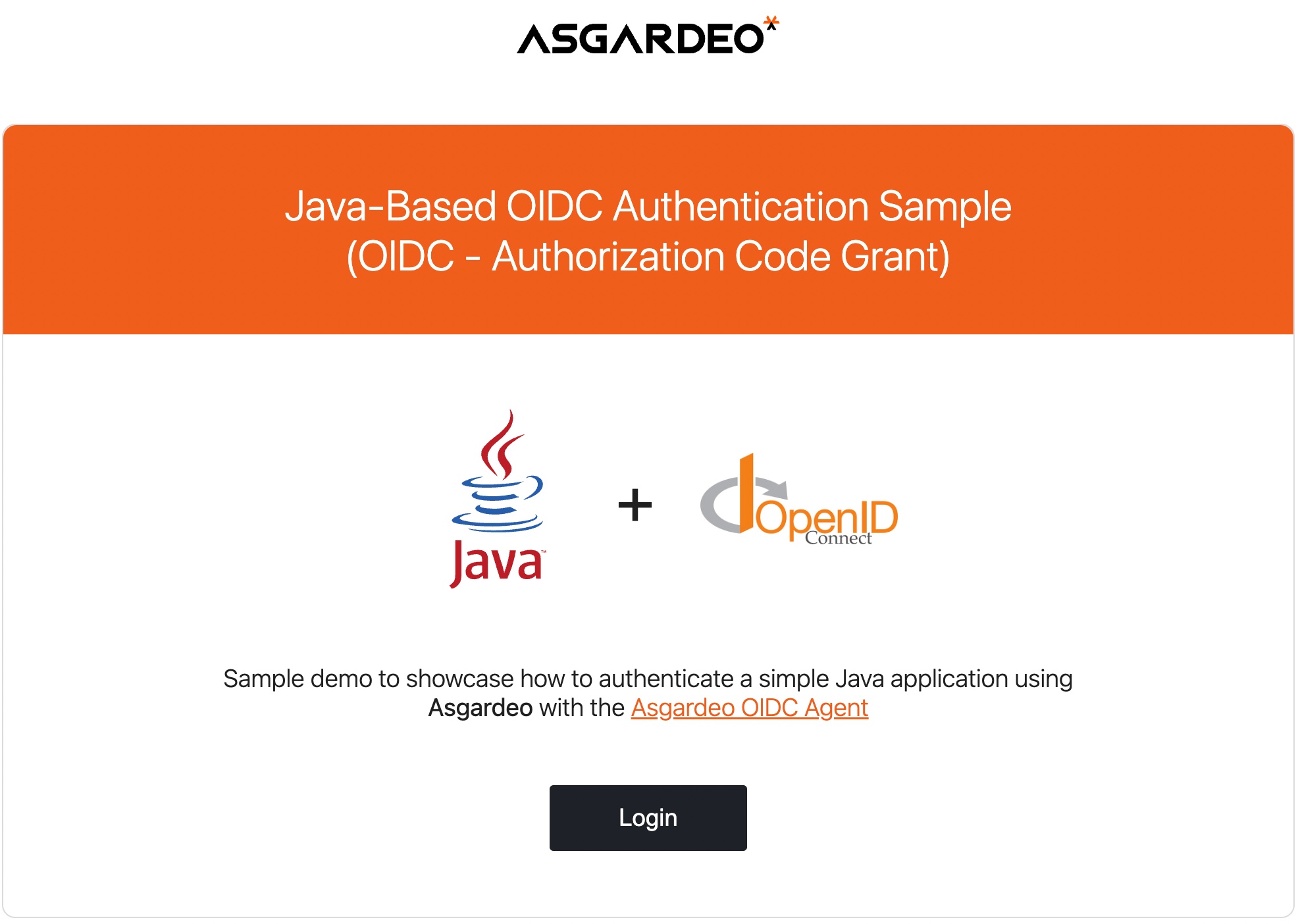 Java OIDC app login