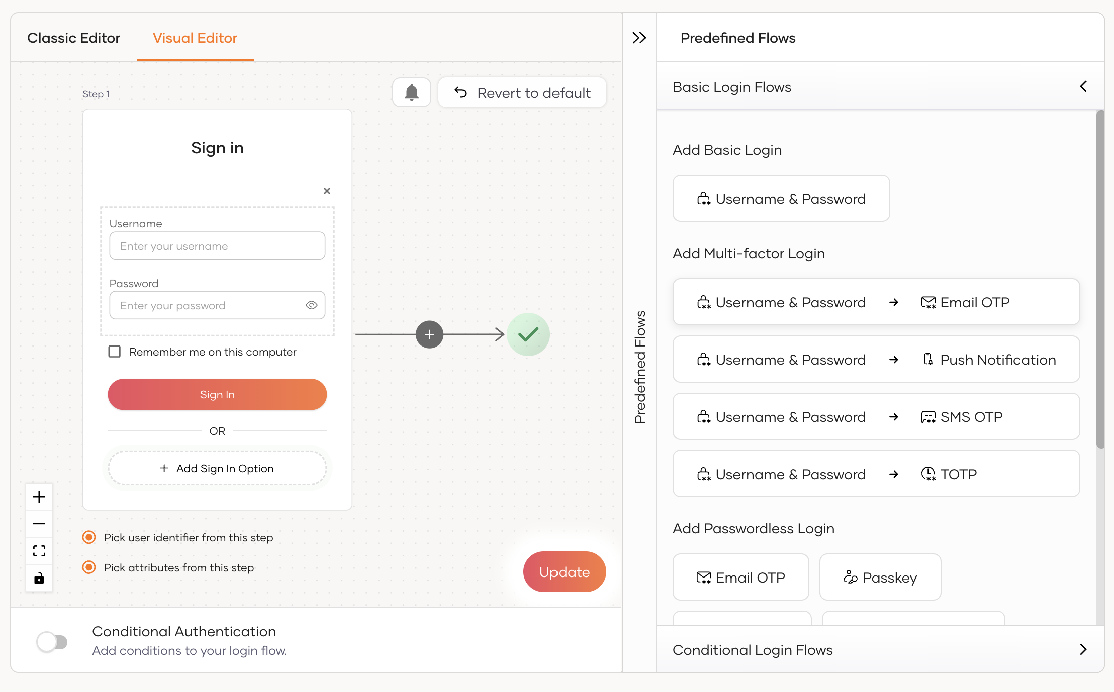 Basic login flows