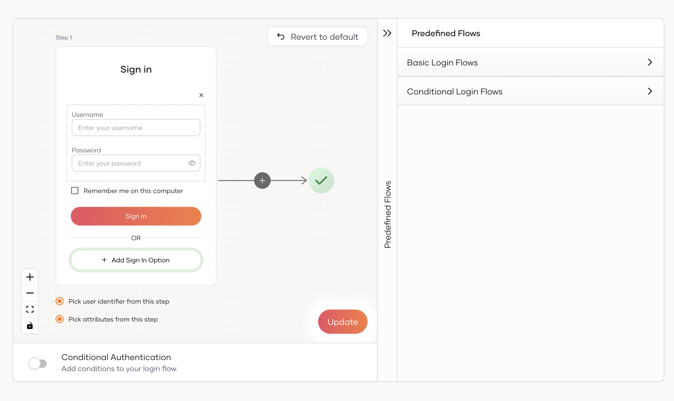 Login flow builder overview