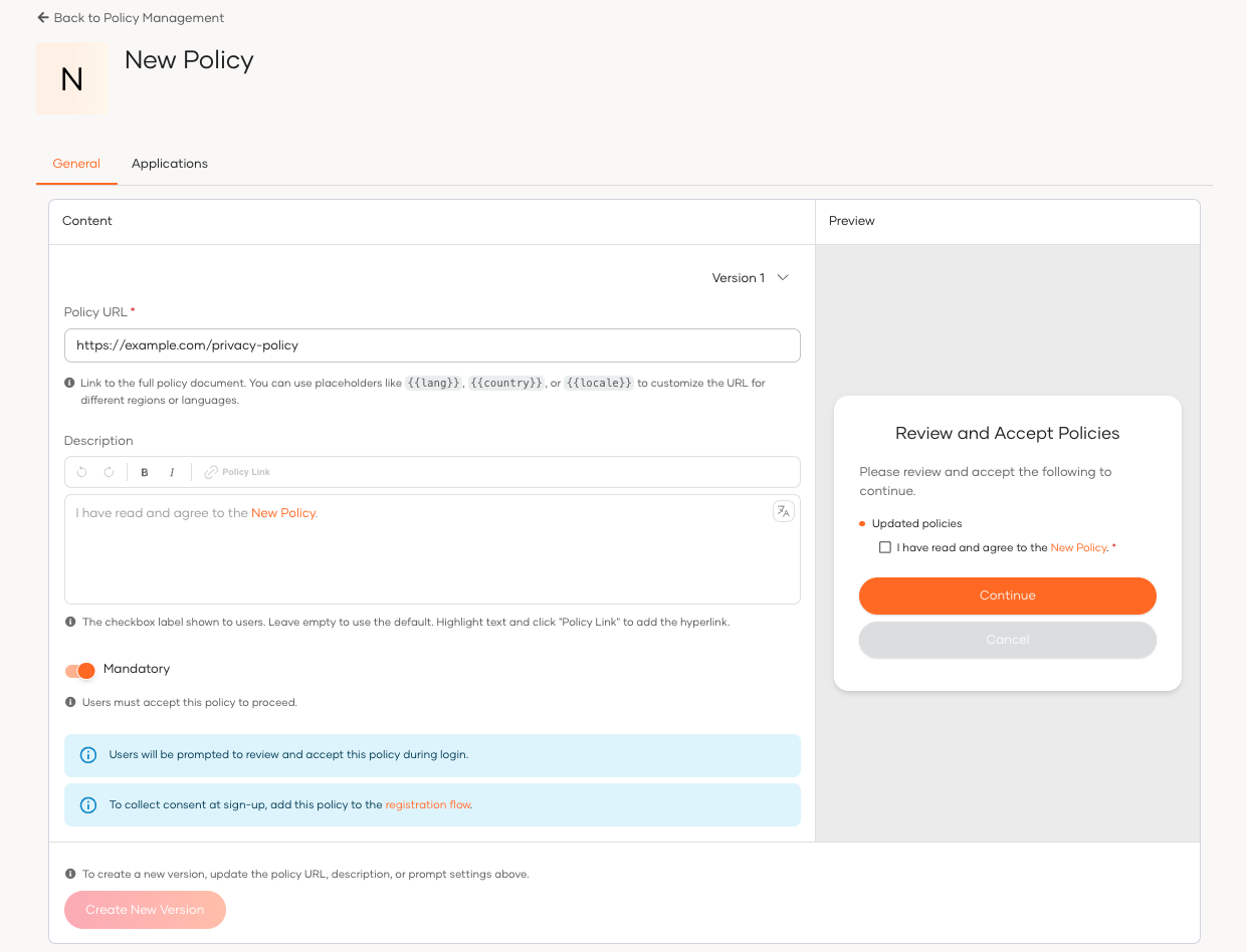 Save as New Version dialog