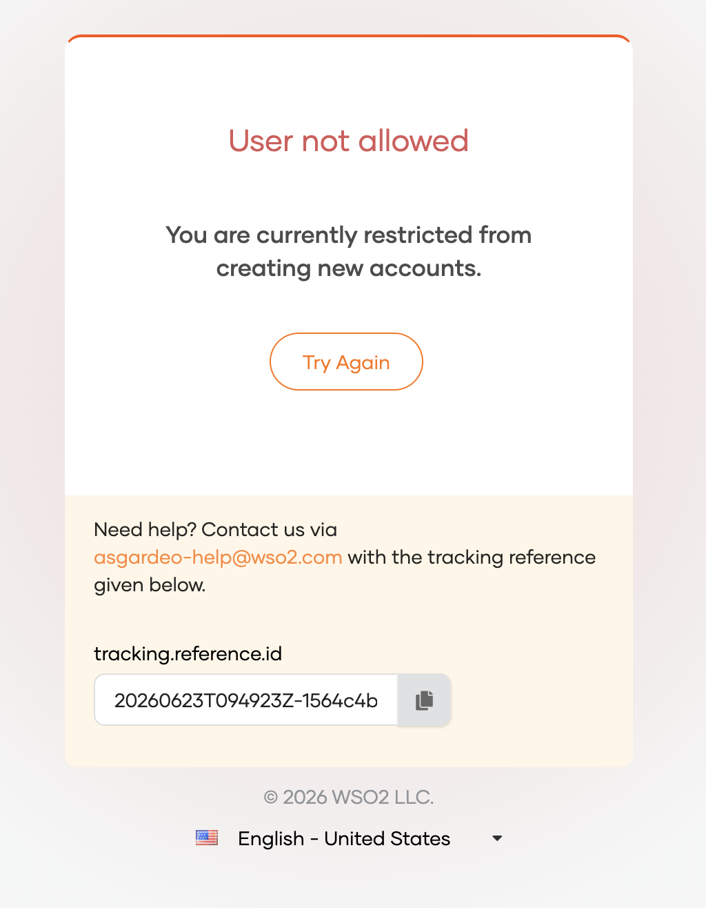 Flow extension failure shown to the end user