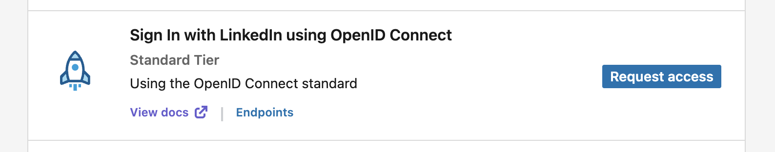 Request access for sign in with LinkedIn using OpenID Connect
