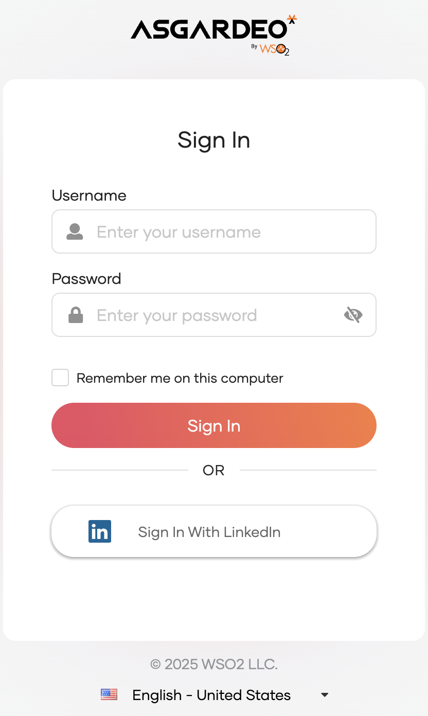 Login with LinkedIn