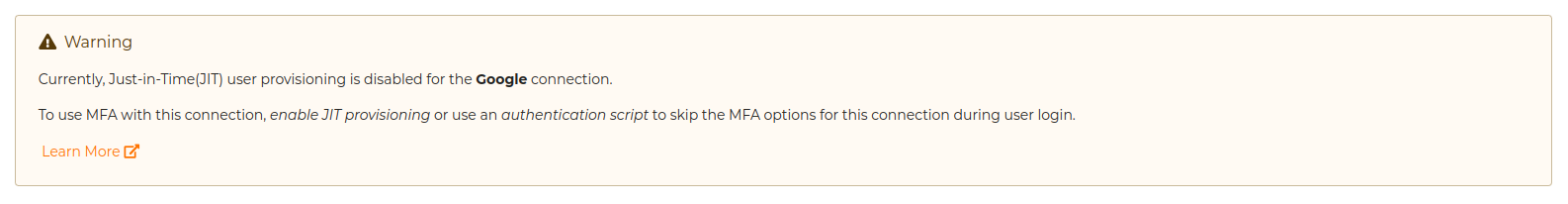 MFA based Sign-in flow with JIT user provisioning
