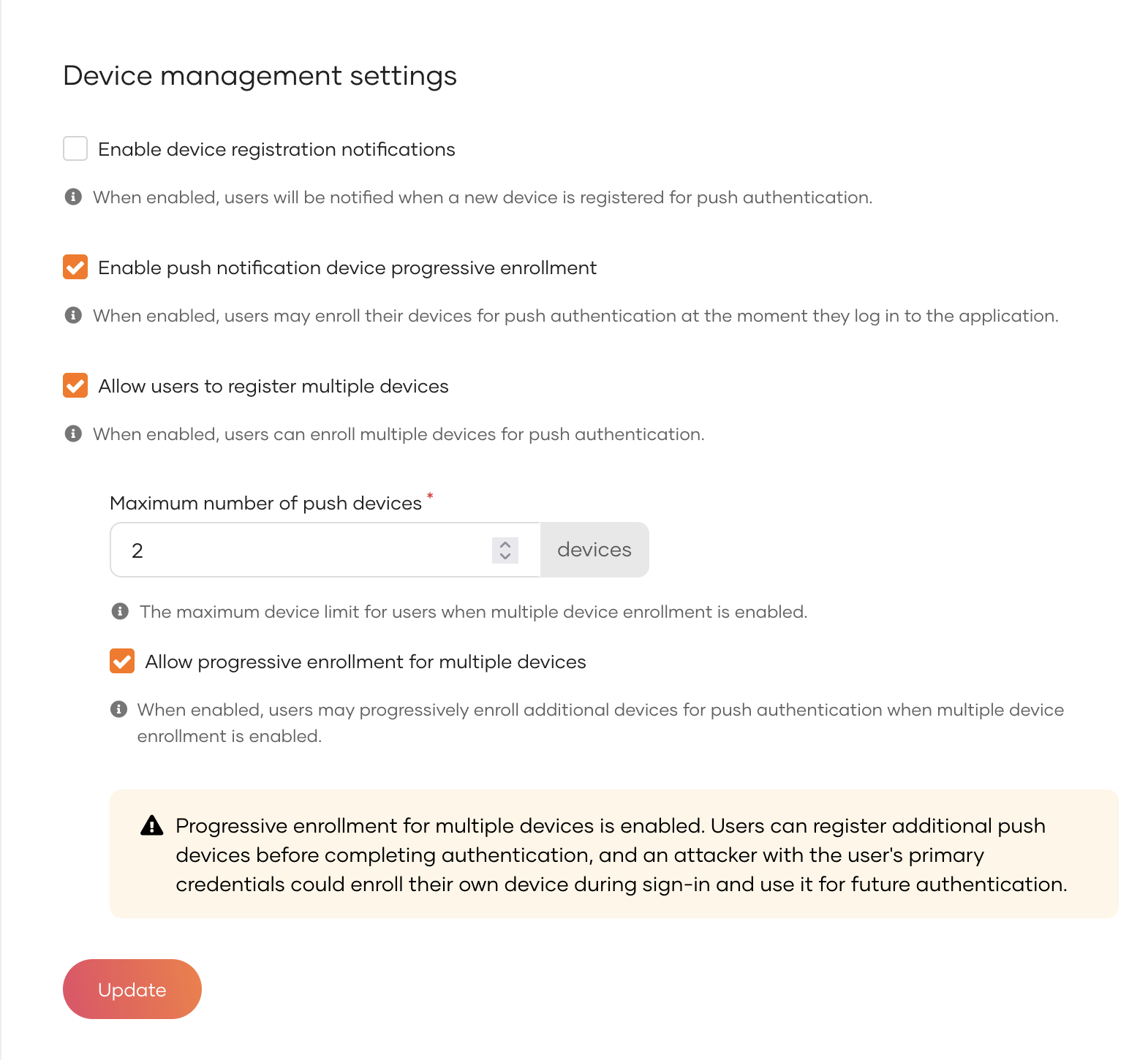 Enable progressive enrollment for multiple devices in WSO2 Identity Platform