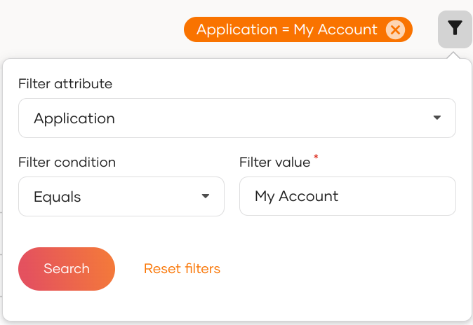 Filter insights related to logins