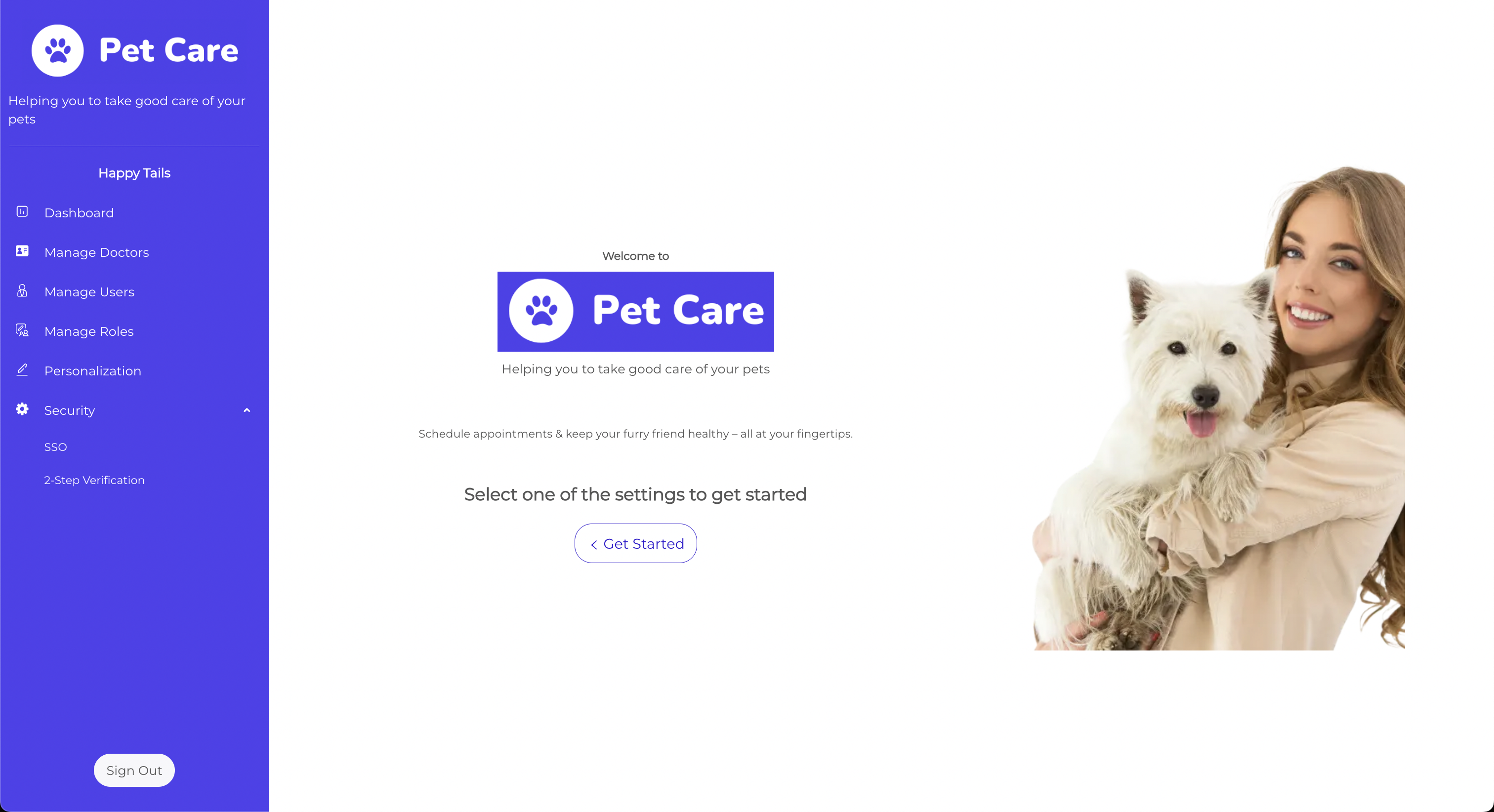 Pet Care Admin View