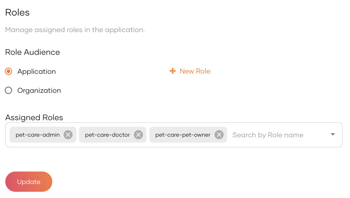 Created Application Role