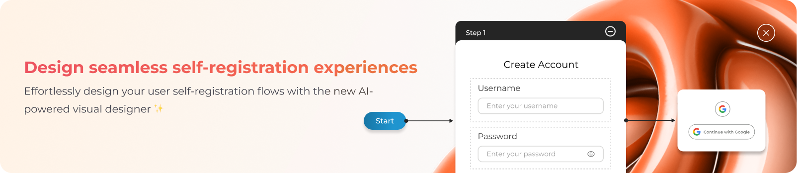 Self register flow banner