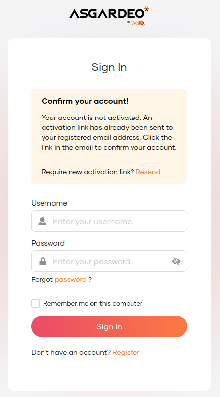 Login with unverified email