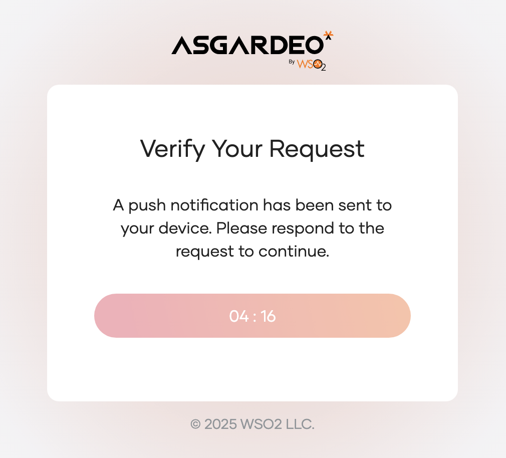 Push Notification Wait page