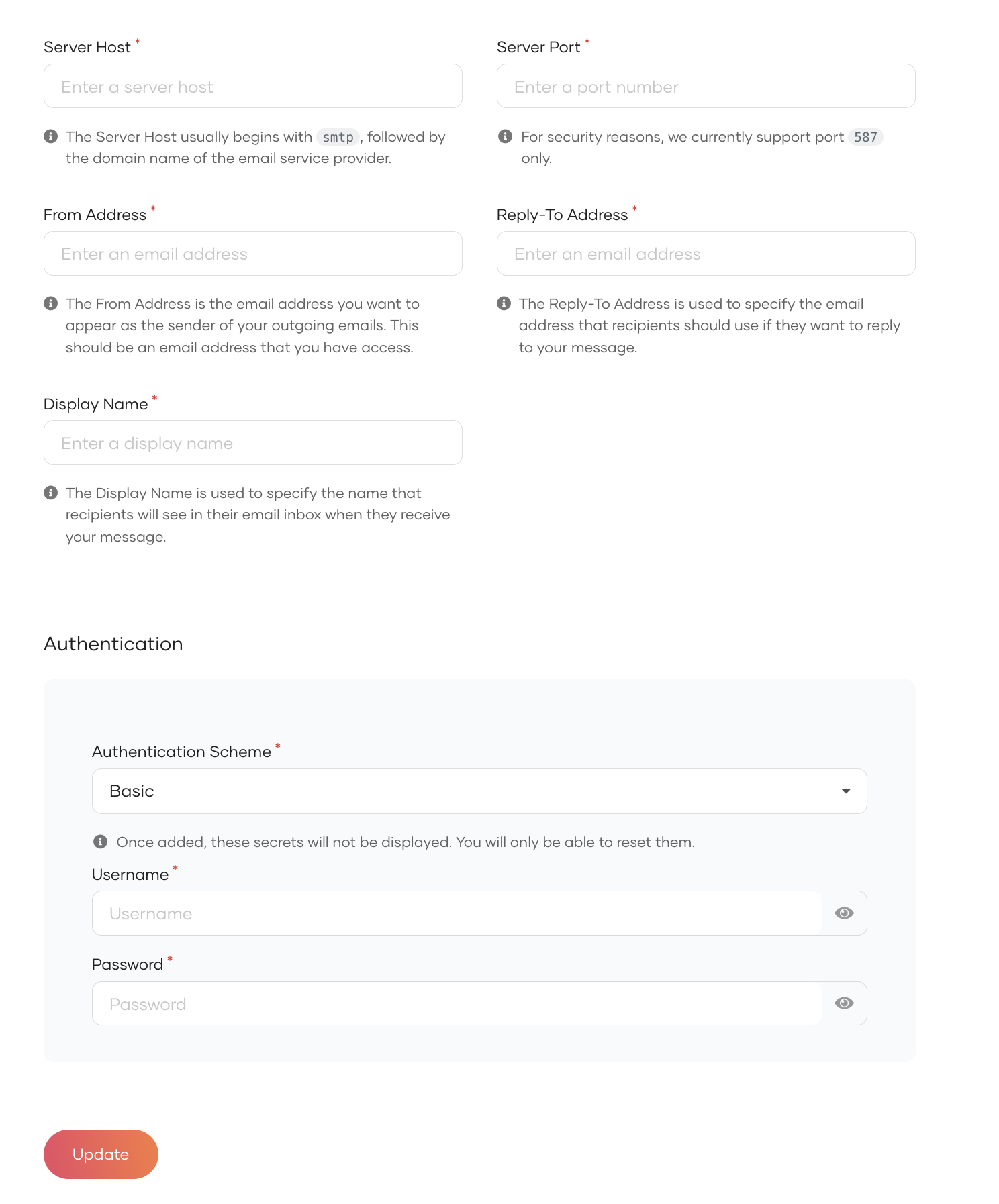 Configure Email Provider