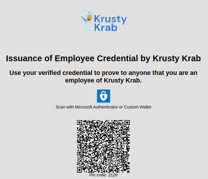 issuance of employee credential