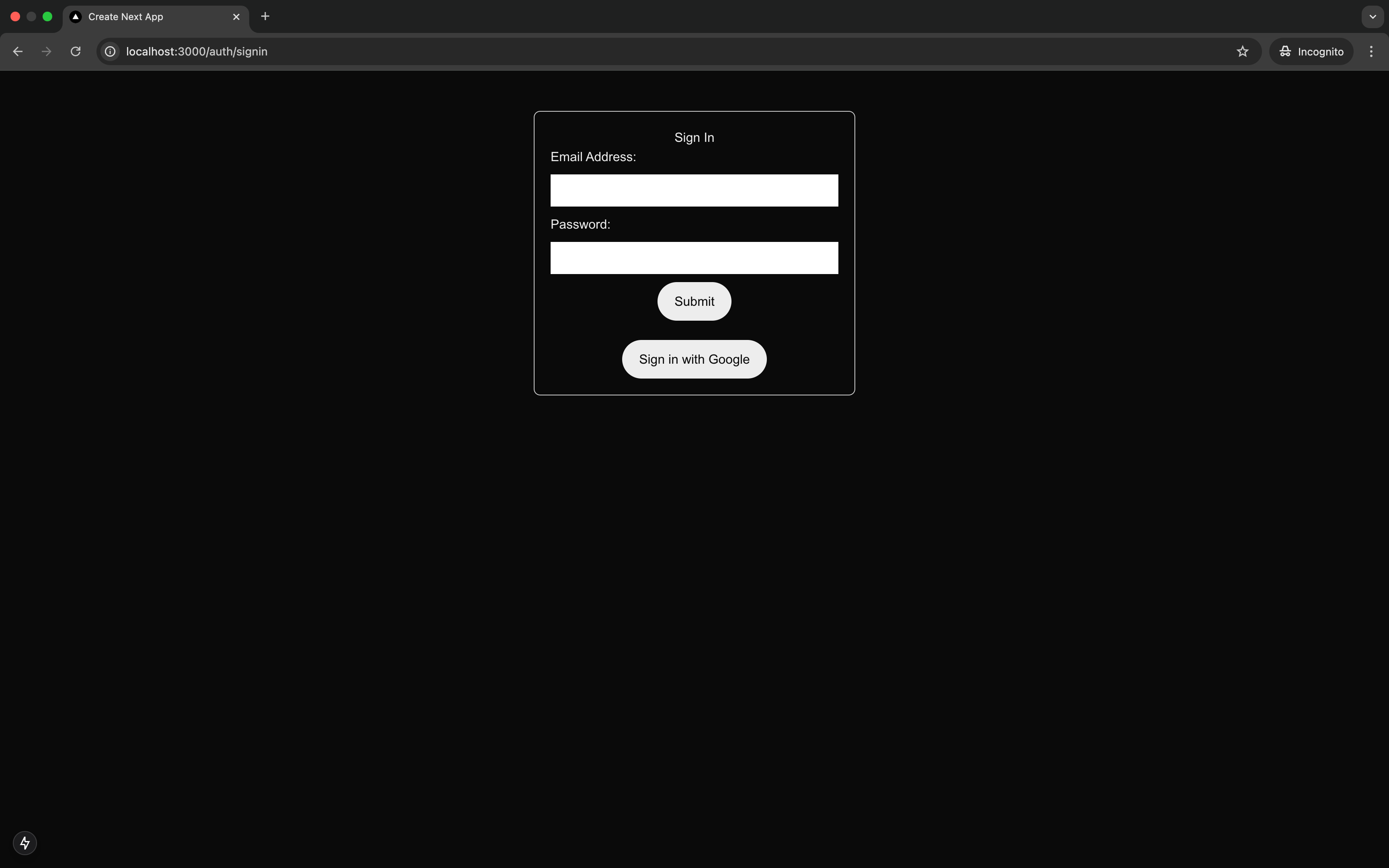 Sign In With Google Button