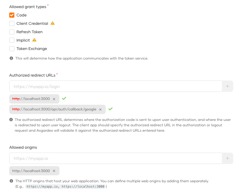 Protocol tab Configurations