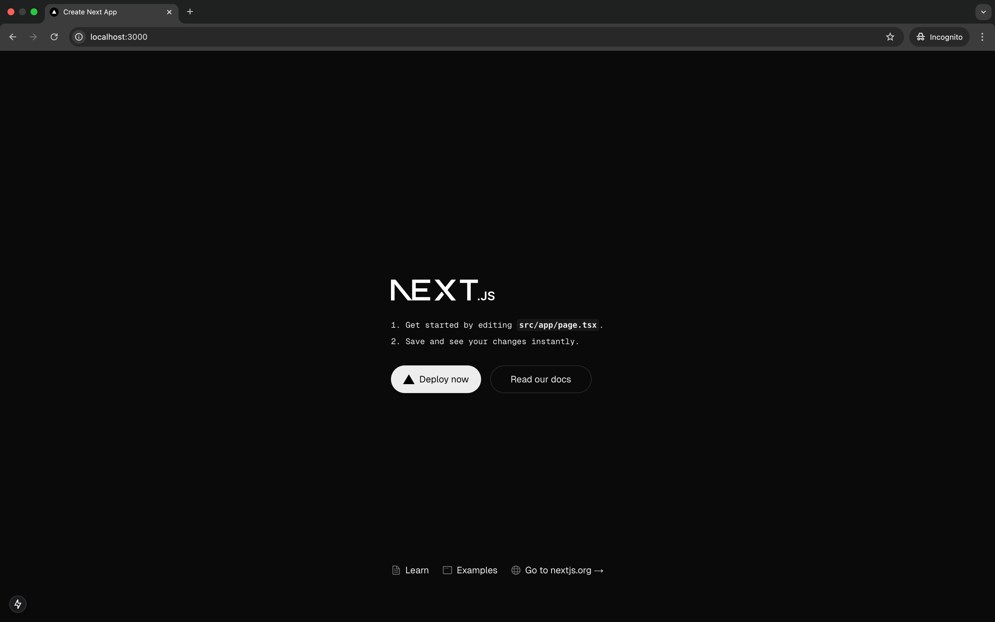 Navigate to localhost