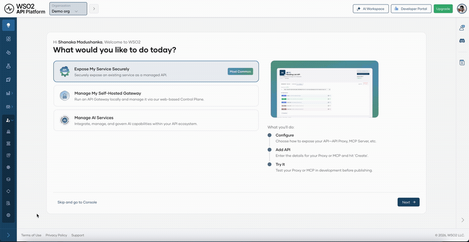 Add Stripe Credentials panel showing Secret Key and Publishable Key fields