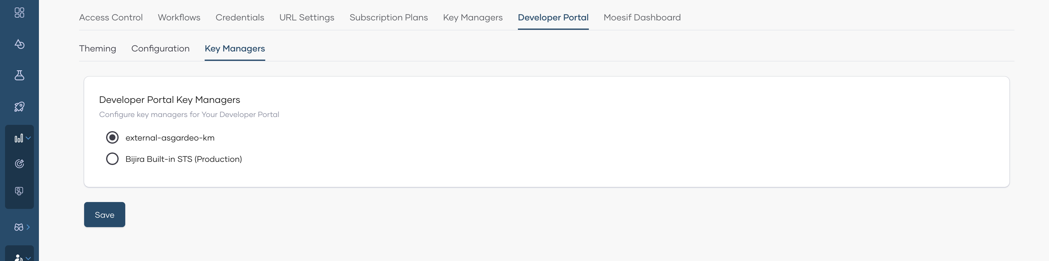 Key Managers tab