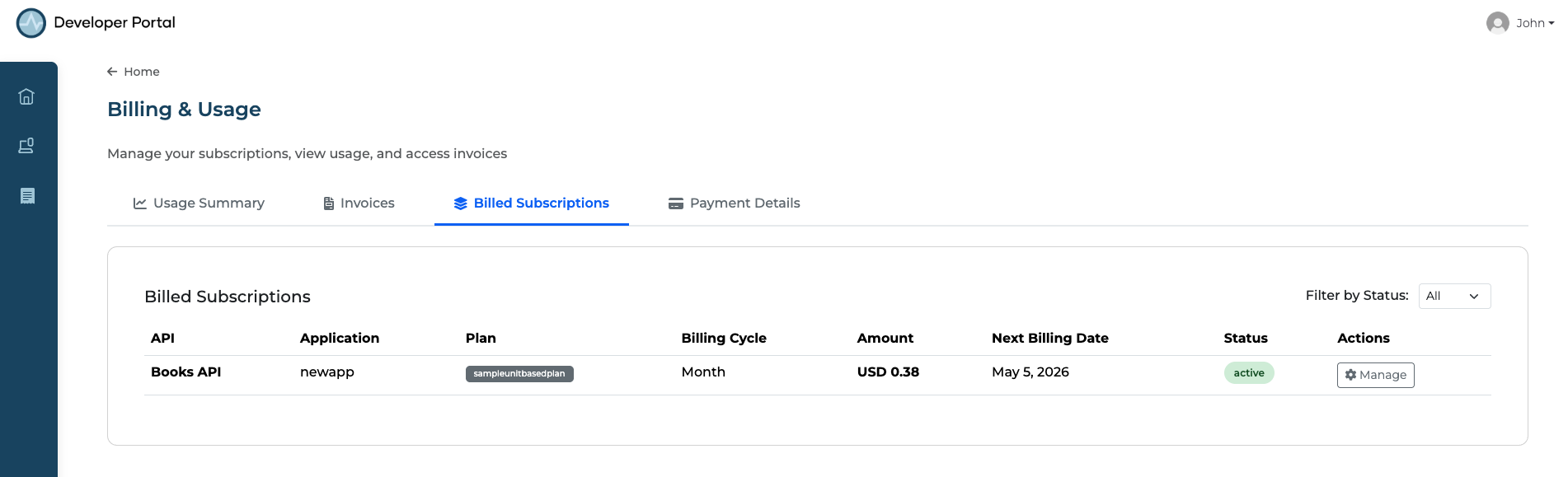 Billed Subscriptions