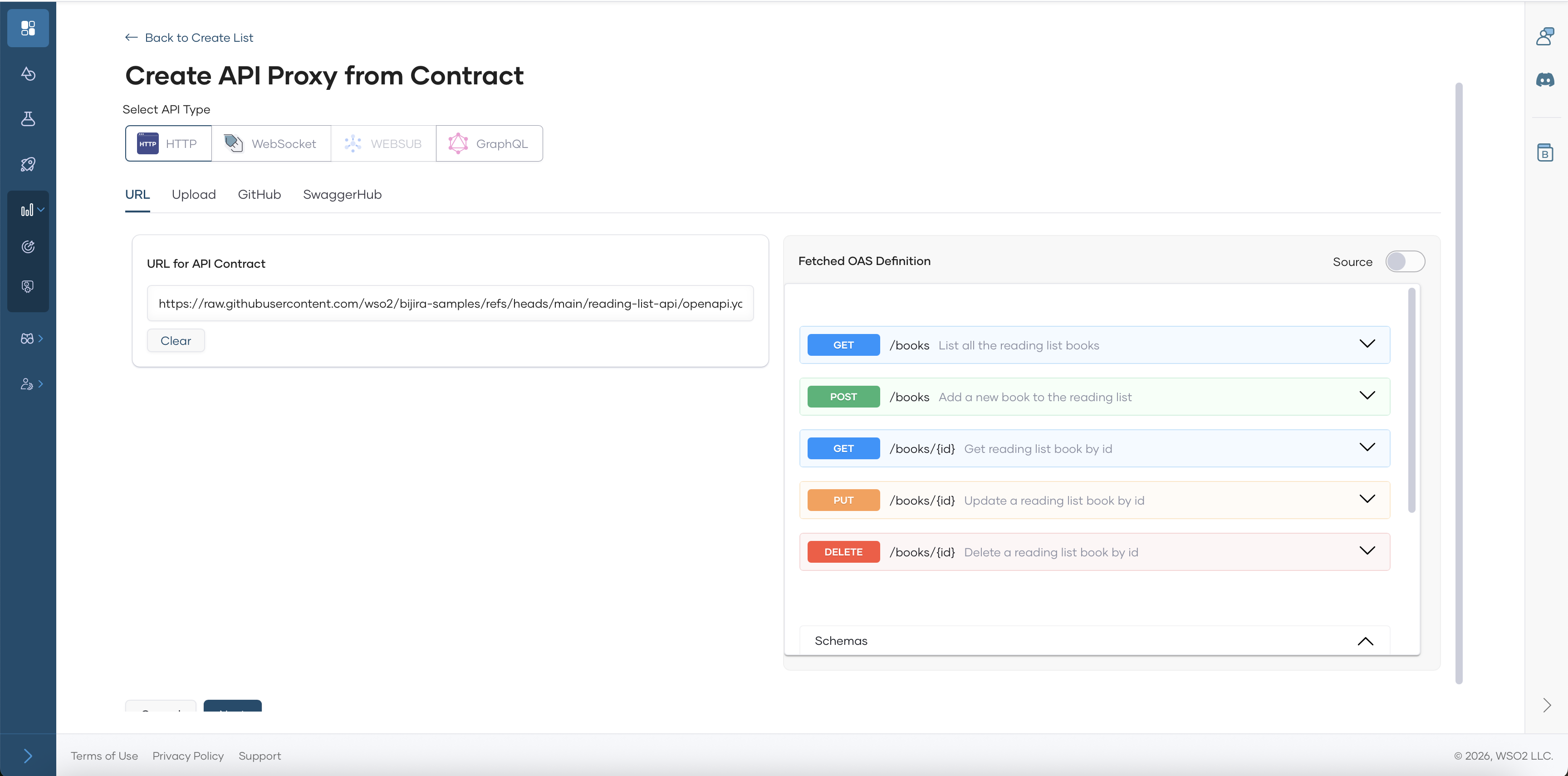Import API Contract