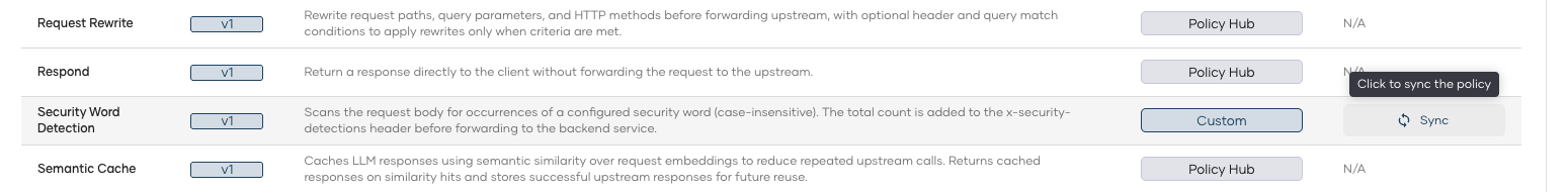 Gateway Policies Tab