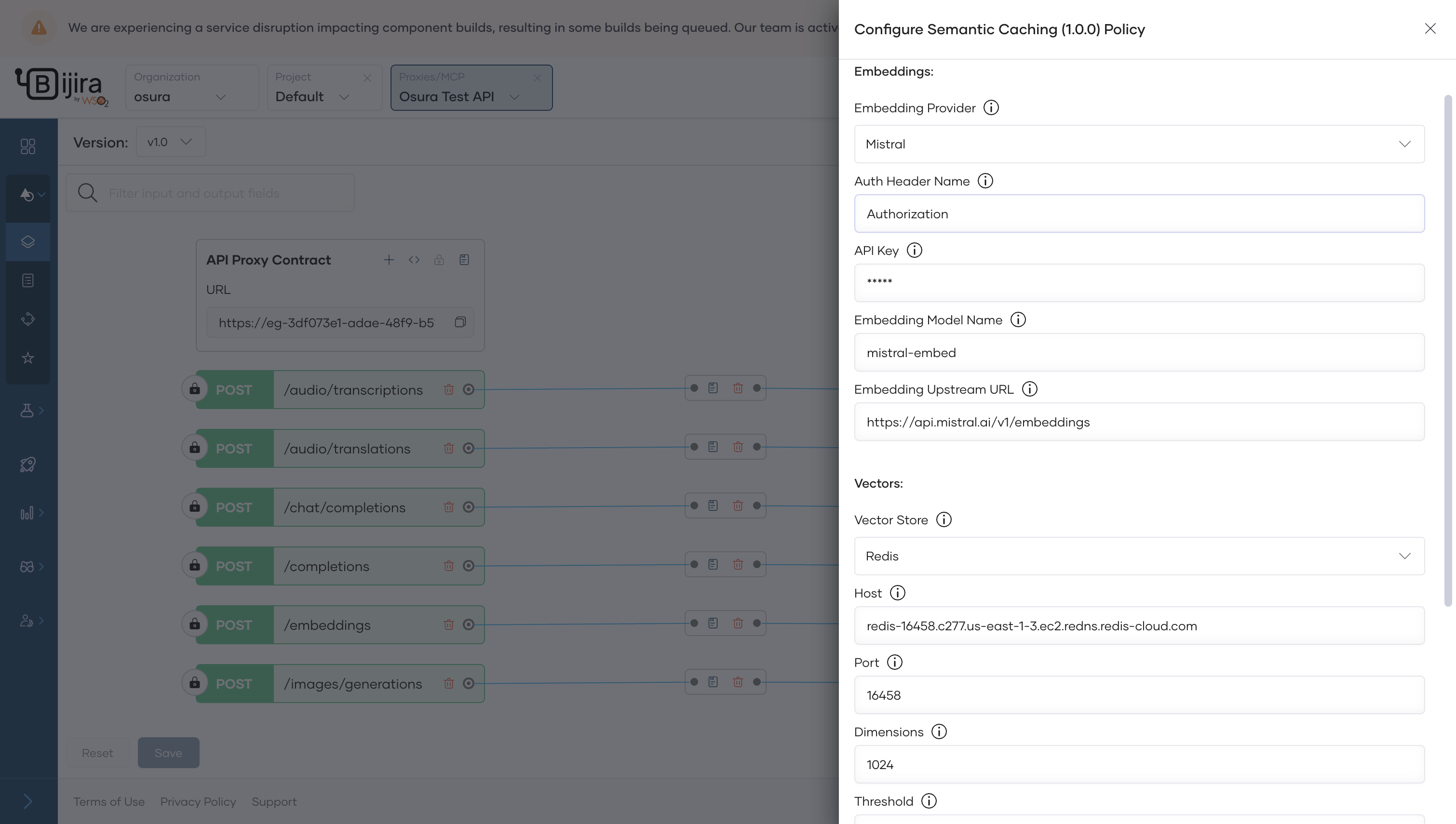 Semantic Cache Policy Configs