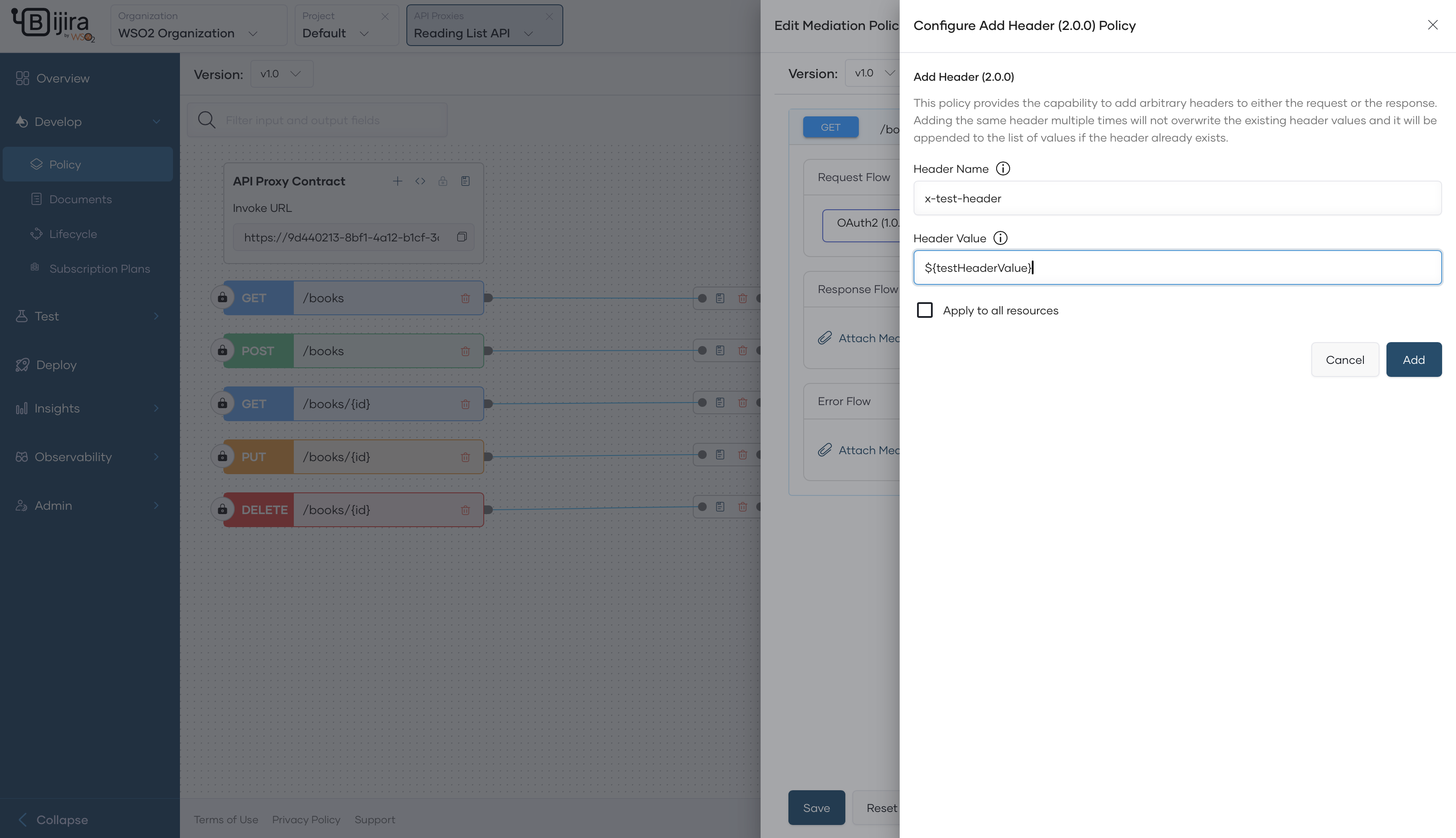 Configure policy