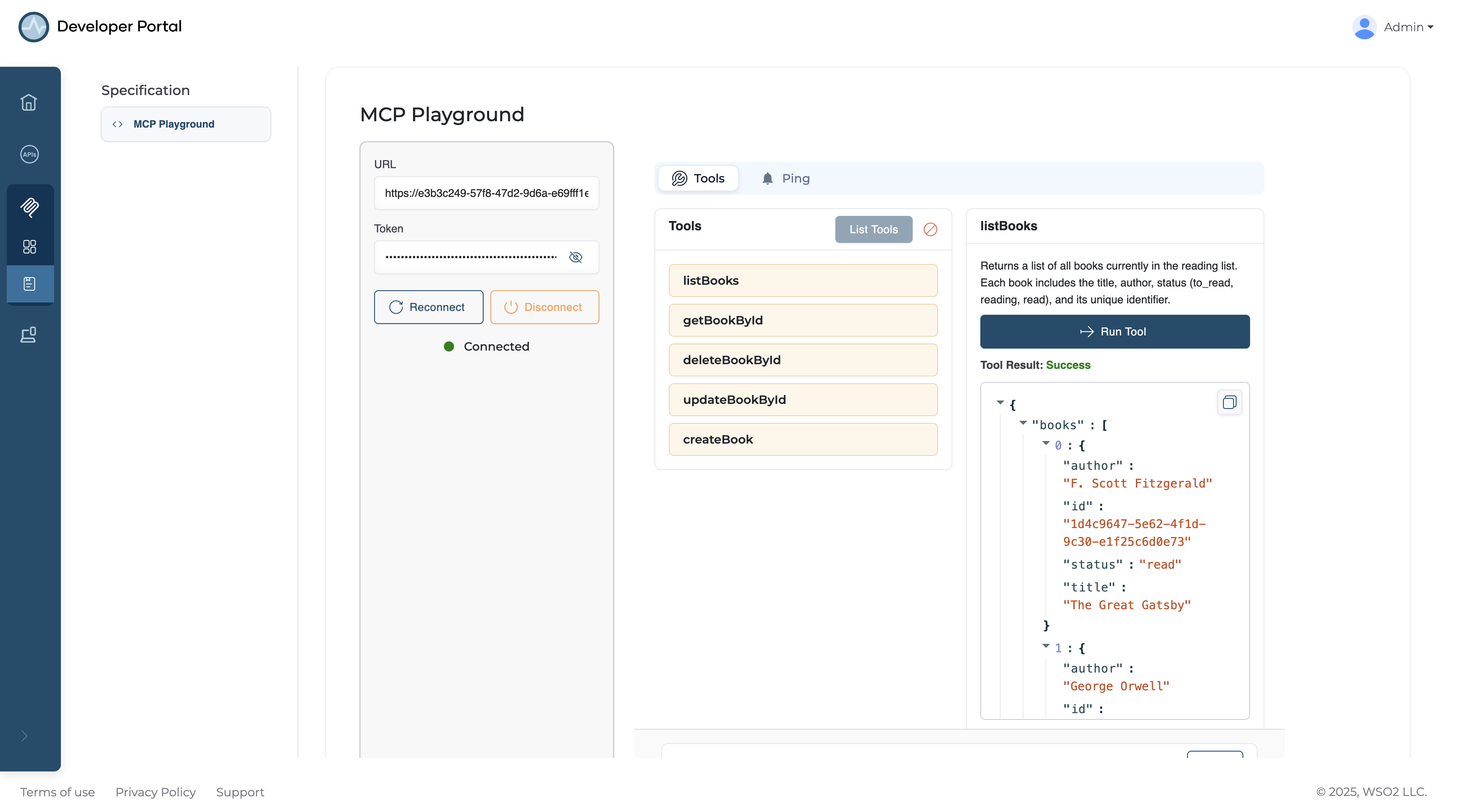 MCP Inspector Devportal