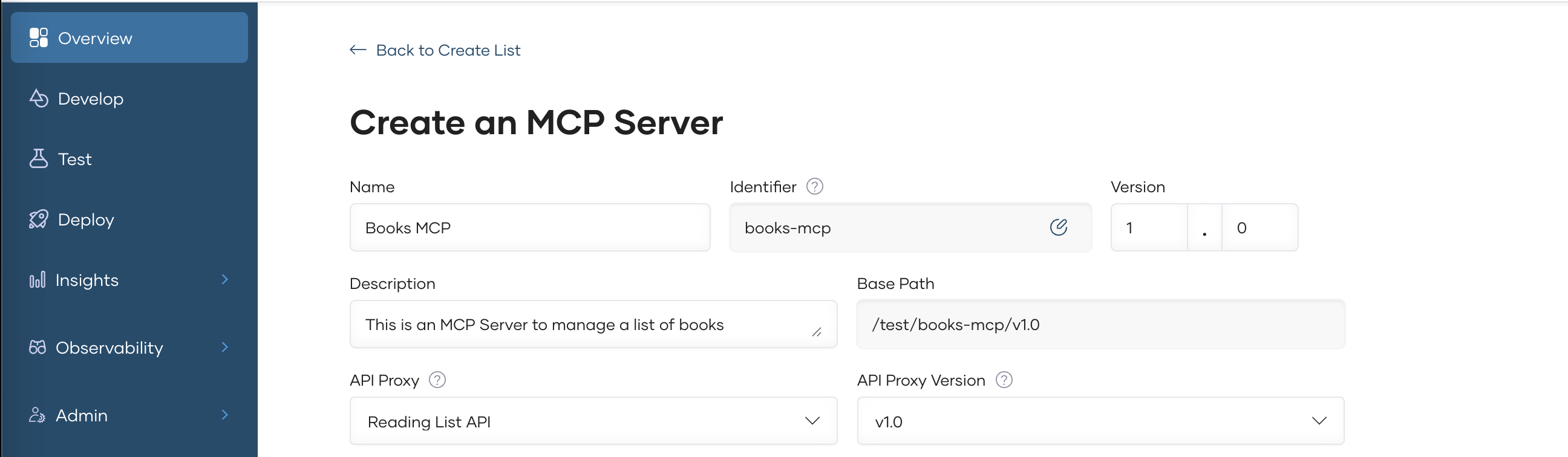 Create MCP Server from proxy