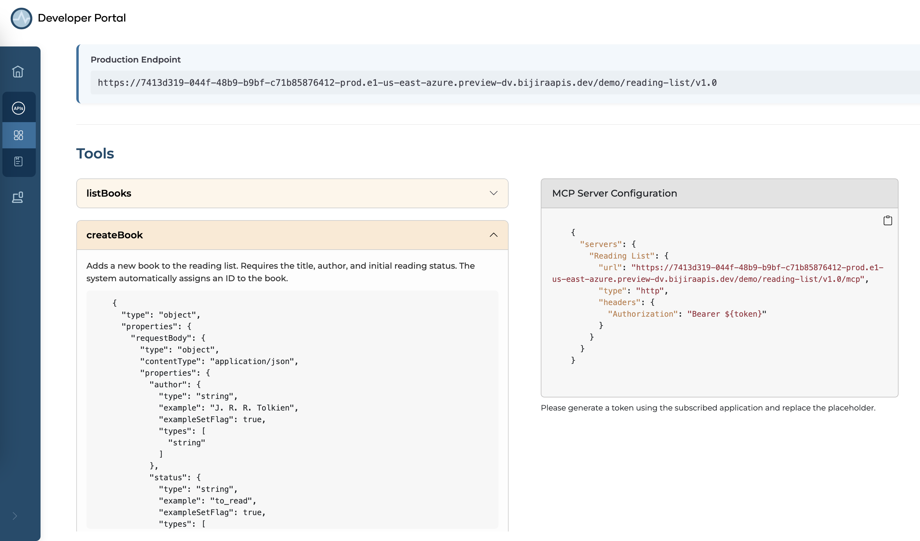 MCP in Devportal