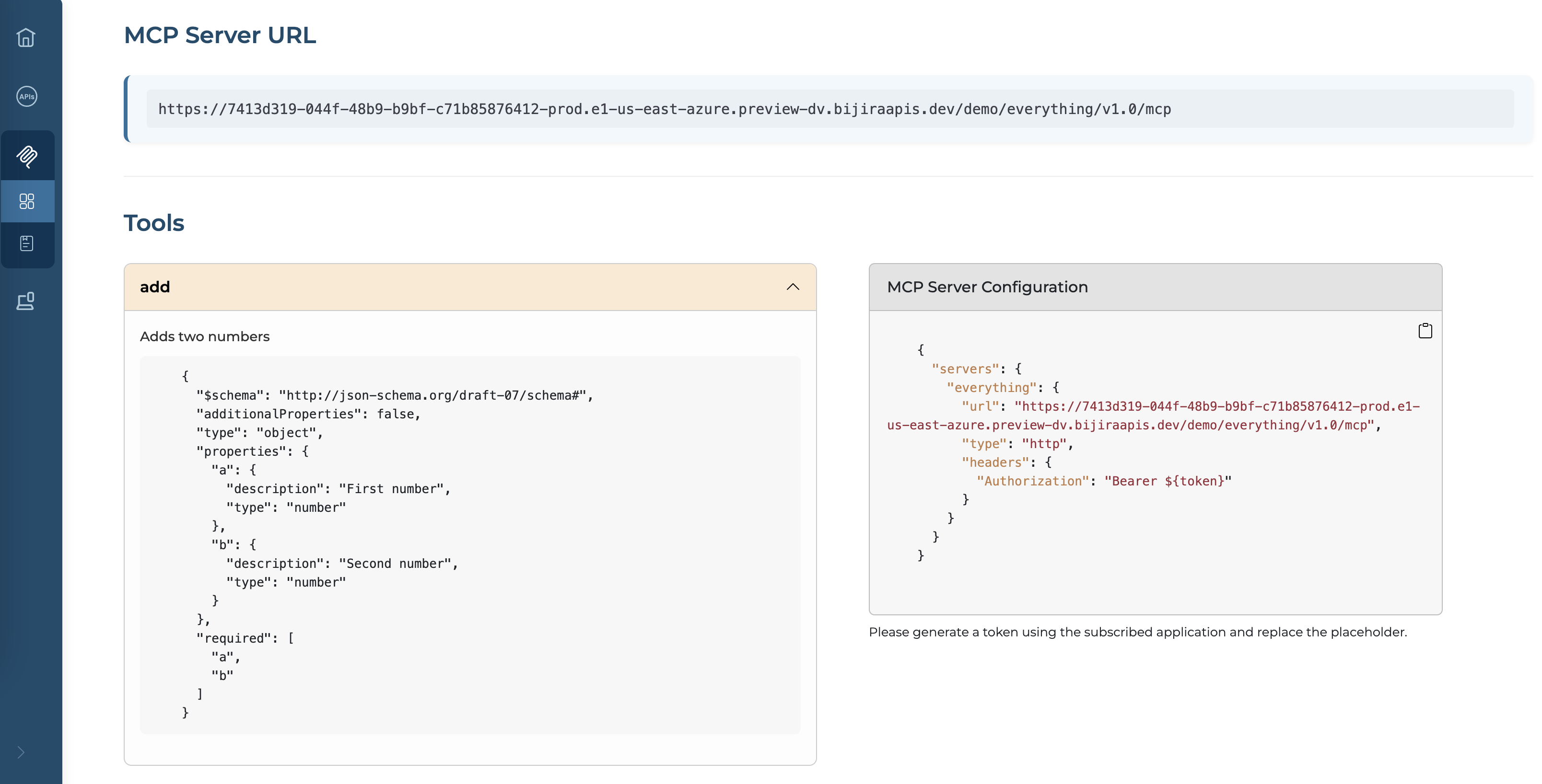 MCP in Devportal