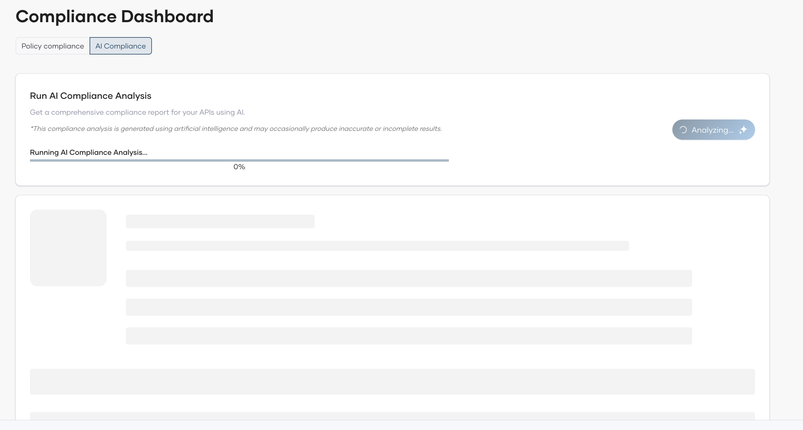 AI Compliance Analysis in progress