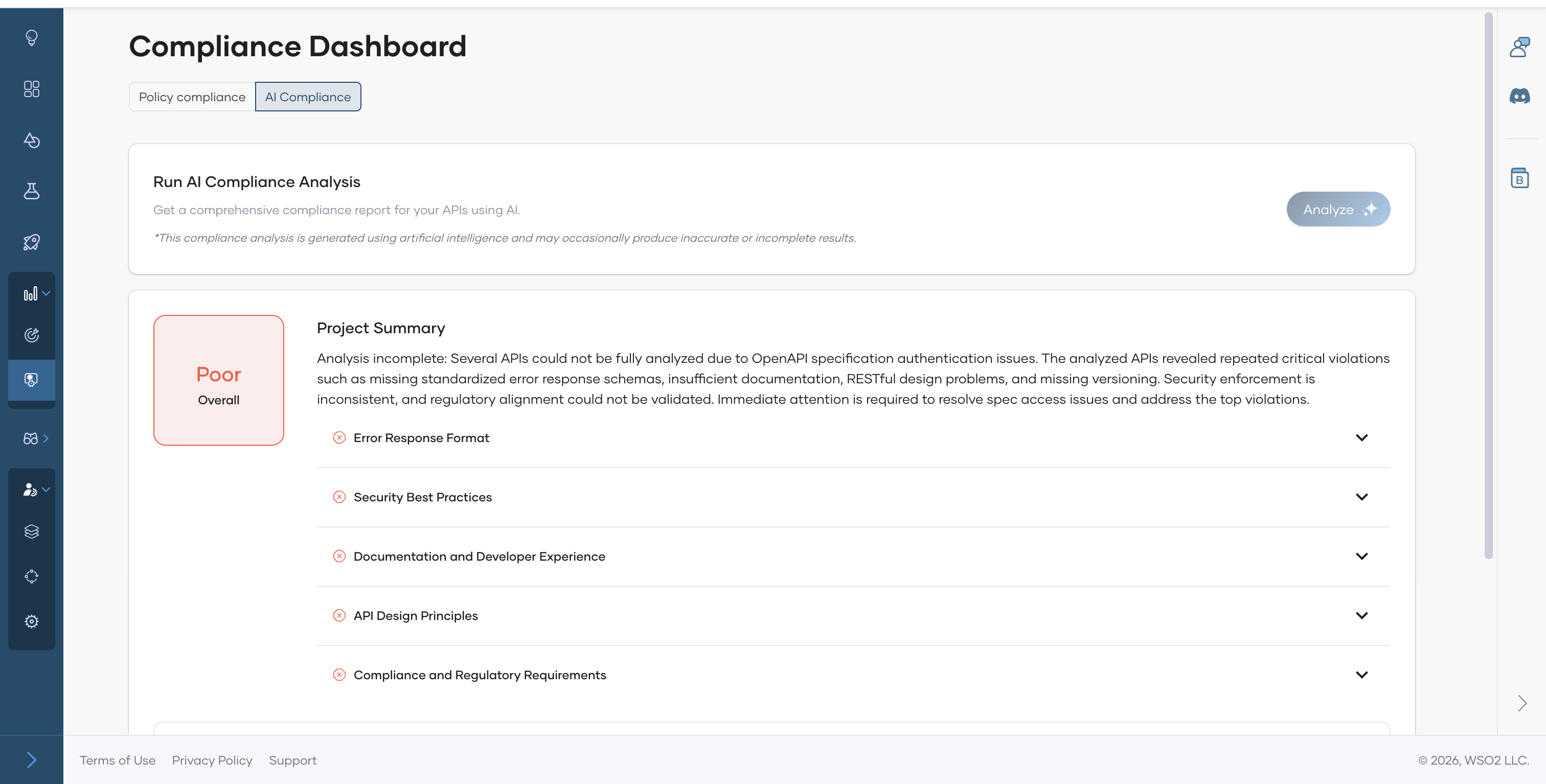AI Compliance Analysis project result