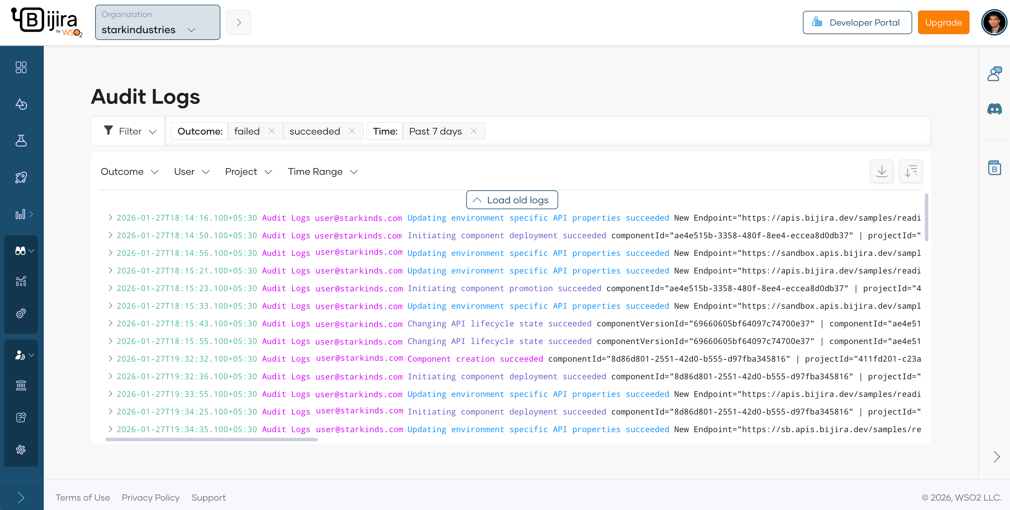 Audit logs
