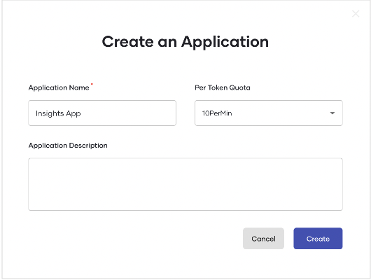 Create an application