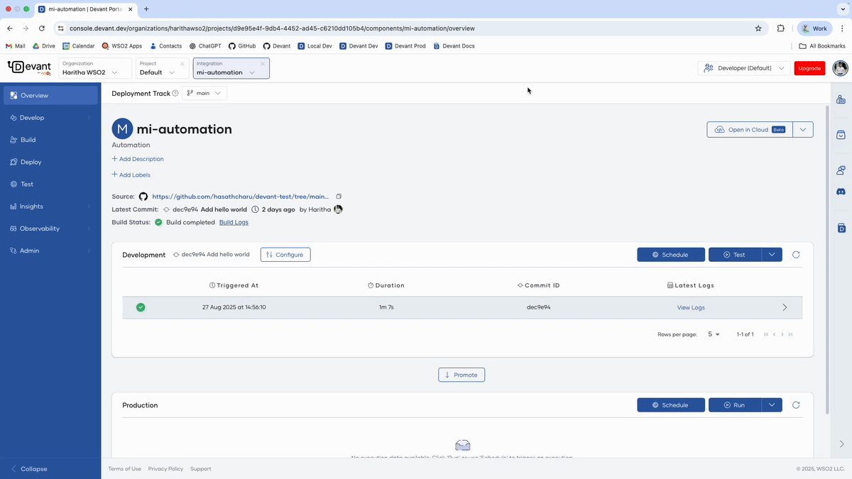 View Logs