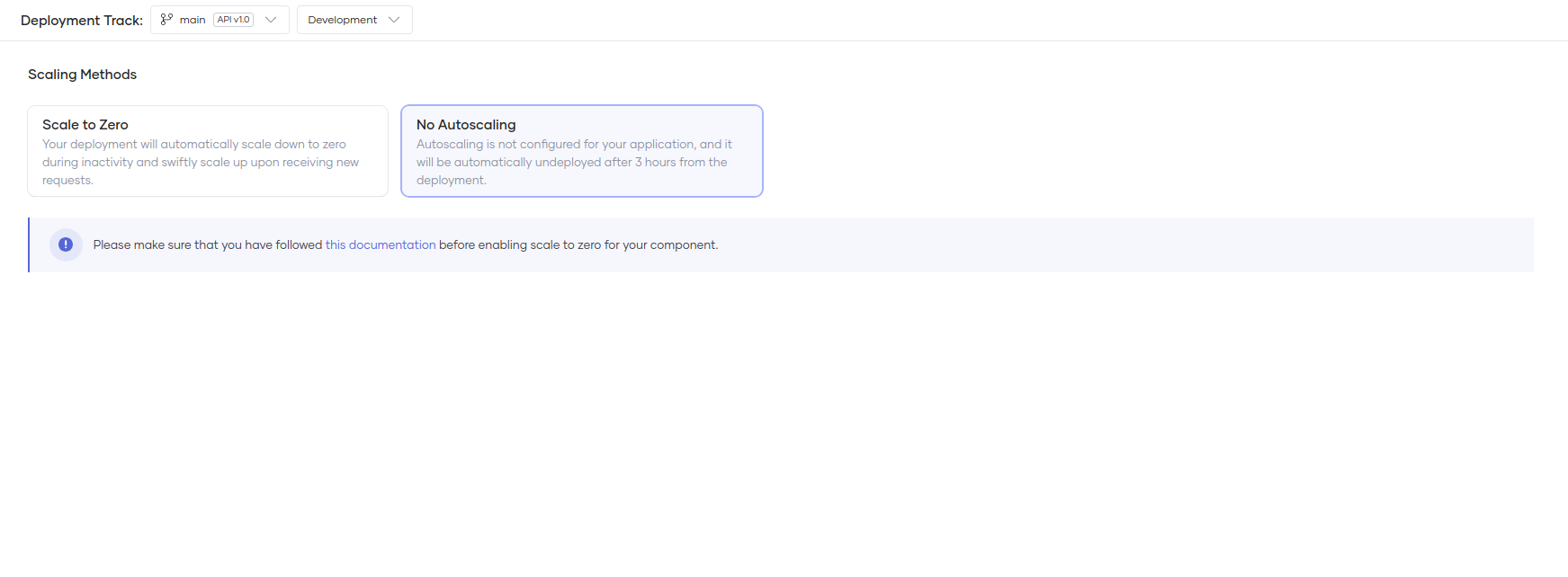 Free User - Scale to Zero