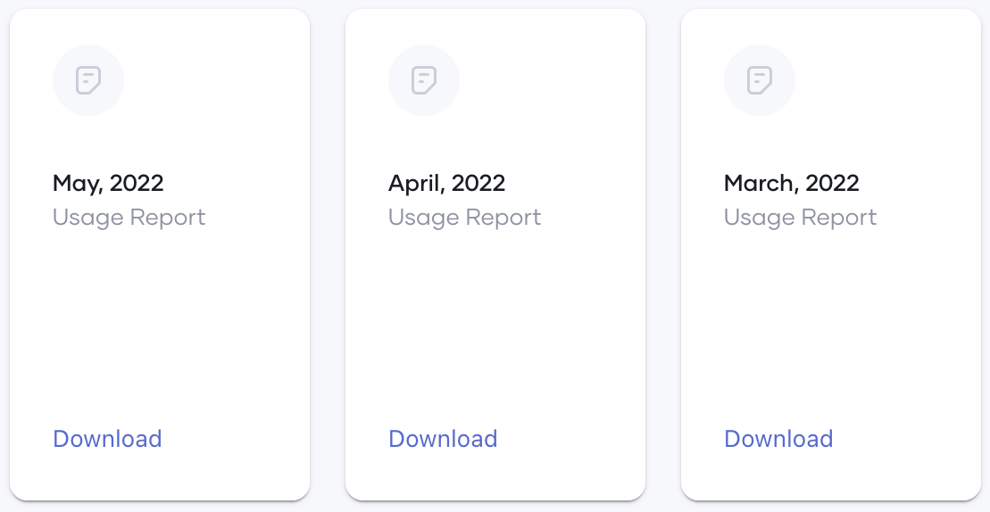 Pre-generated reports