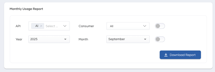 Custom report download