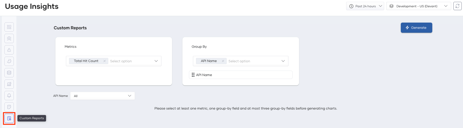 Select Custom Reports